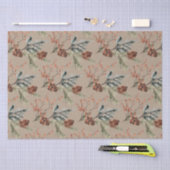 Rustic Kraft Juniper Pine Cones Ilex Berries Tissuepapier (Craft)