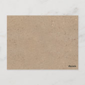 Rustic Kraft kaart voor advies en wensen voor een (Achterkant)
