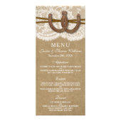 Rustic Kraft, Kant & Hoefijzers Wedding Menu (Voorkant)