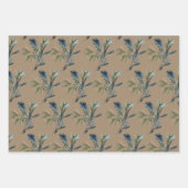 Rustic Kraft-kerst Bouquets Sprigs & Posies Inpakpapier Vel (Voorkant 3)