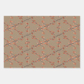 Rustic Kraft-kerstabes Inpakpapier Vel (Voorkant 3)