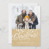 Rustic Kraft Kerstfeestay - Bekleding Feestdagenkaart (Voorkant)