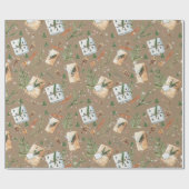 Rustic Kraft kerstfeestdag cadeaupakketten Cadeaupapier (Vlak)