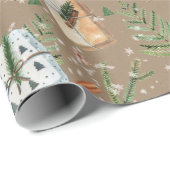 Rustic Kraft kerstfeestdag cadeaupakketten Cadeaupapier (Rol Hoek)