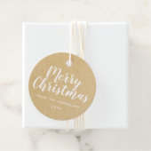 Rustic Kraft-kersthandschrift Bedankjes Labels (In situ)