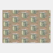 Rustic Kraft-kerstkaarsen Koekjes en warme cacao Inpakpapier Vel (Voorkant 3)