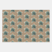 Rustic Kraft-kerstkaarsen Koekjes en warme cacao Inpakpapier Vel (Voorkant 2)