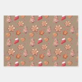 Rustic Kraft kerstkoekjes en koekjes Inpakpapier Vel (Voorkant)