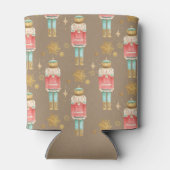 Rustic Kraft-kerstkraker Gold Snowflakes Blikjeskoeler (Achterkant)