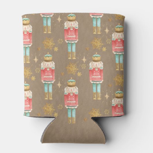 Rustic Kraft-kerstkraker Gold Snowflakes Blikjeskoeler (Achterkant)