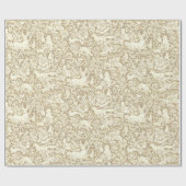 Rustic Kraft Kerstland Animal Reindeer Cadeaupapier (Vlak)