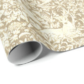 Rustic Kraft Kerstland Animal Reindeer Cadeaupapier (Rol Hoek)