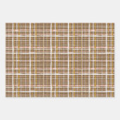 Rustic Kraft Kerstland Cars Scene Inpakpapier Vel (Voorkant 2)