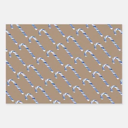 Rustic Kraft kerstsnoepjes Inpakpapier Vel (Voorkant 3)