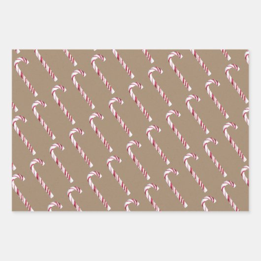 Rustic Kraft kerstsnoepjes Inpakpapier Vel (Voorkant 2)