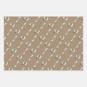 Rustic Kraft kerstsnoepjes Inpakpapier Vel (Voorkant)