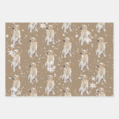 Rustic Kraft Labrador Retriever Dog Falling Snow Inpakpapier Vel (Voorkant)