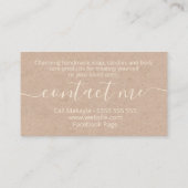 Rustic Kraft Lace Handmade Spa Bath Body Candle Visitekaartje (Achterkant)