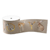 Rustic Kraft legant Animals & Joy in Gold Letters Grosgrain Lint (Spoel)