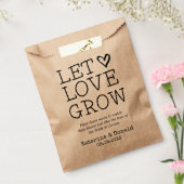 Rustic Kraft Let Love Grow Seed Wedding Bedankzakje (Gezegeld)