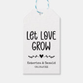 Rustic Kraft Let Love Grow Seed Wedding Gift Label Cadeaulabel (Voorkant)