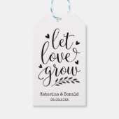 Rustic Kraft Let Love Grow Seed Wedding Gift Label Cadeaulabel (Voorkant)