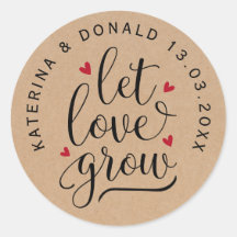 Rustic Kraft Let Love Grow Wedding Seeds