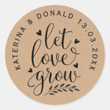 Rustic Kraft Let Love Grow Wedding Seeds