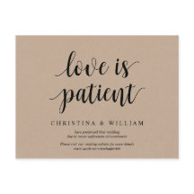 Rustic Kraft, liefde is geduldig, bruiloft uitgest