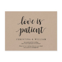 Rustic Kraft, liefde is geduldig, gewacht