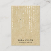 RUSTIC KRAFT LIGHT STRINGS STUD EARRING DISPLAY BU VISITEKAARTJE (Voorkant)