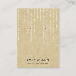 RUSTIC KRAFT LIGHT STRINGS STUD EARRING DISPLAY BU VISITEKAARTJE