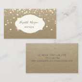Rustic Kraft, Lijst Gold Confetti Visitekaartje (Voorkant / Achterkant)
