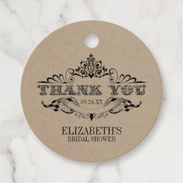 Rustic Kraft  Lijst Vrijgezellenfeest Dank u wel Bedankjes Labels