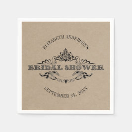 Rustic Kraft  Lijst Vrijgezellenfeest Servet