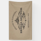 Rustic Kraft  Lijst Vrijgezellenfeest Welkom Spandoek (Verticaal)