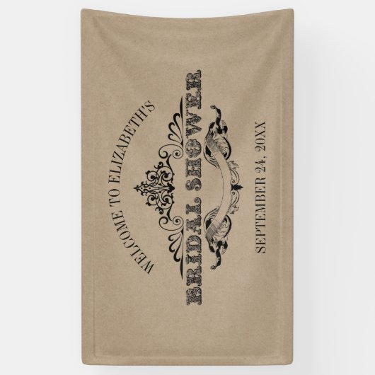 Rustic Kraft  Lijst Vrijgezellenfeest Welkom Spandoek (Verticaal)