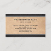 Rustic Kraft Logistiek Transportation Cargo Truck Visitekaartje (Achterkant)