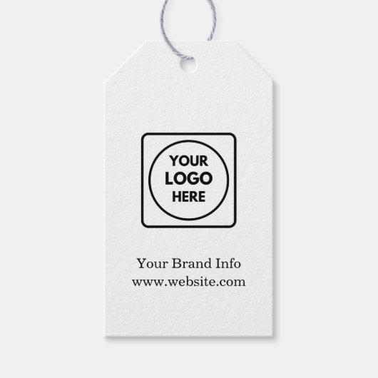 Rustic Kraft Logo | Aangepaste Moderne Minimalisti Cadeaulabel (Voorkant)