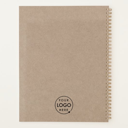 Rustic Kraft Logo | Bedrijfs Modern Professioneel Planner (Achterkant)
