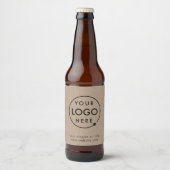 Rustic Kraft Logo | BedrijfsModern Bier Etiket (Voorkant)