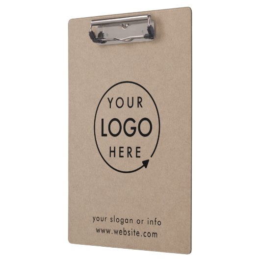 Rustic Kraft Logo | BedrijfsModern Klembord (Links)