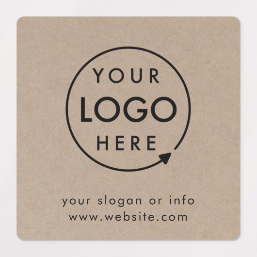 Rustic Kraft Logo | BedrijfsModern Labels (Design 1)