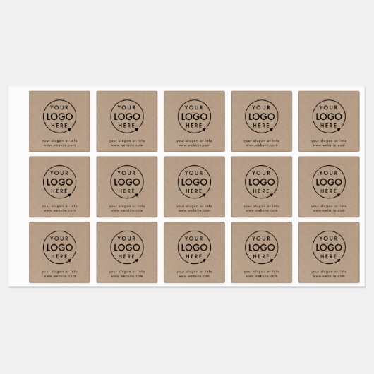 Rustic Kraft Logo | BedrijfsModern Labels (Vel)