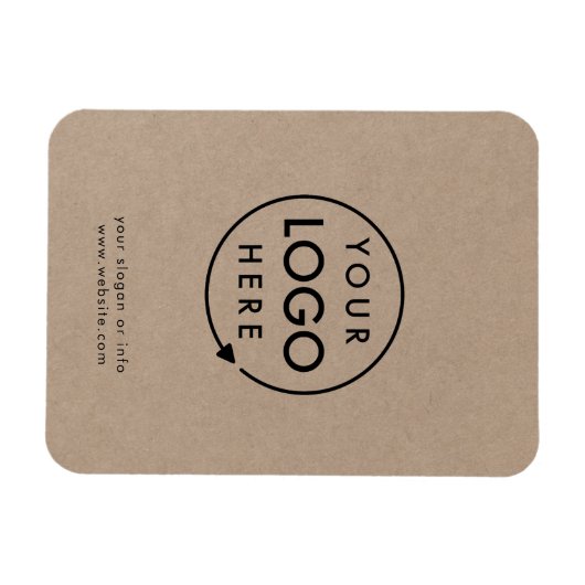 Rustic Kraft Logo | BedrijfsModern Magneet (Horizontaal)