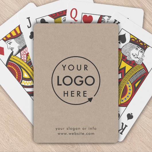 Rustic Kraft Logo | BedrijfsModern Pokerkaarten