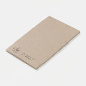 Rustic Kraft Logo | BedrijfsModern Post-it® Notes (Schuin)