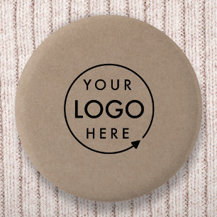 Rustic Kraft Logo   BedrijfsModern Ronde Button 5,7 Cm