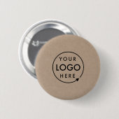 Rustic Kraft Logo | BedrijfsModern Ronde Button 5,7 Cm (Voorkant /achterkant)