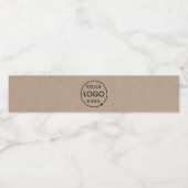 Rustic Kraft Logo | BedrijfsModern Waterfles Etiket (Enkel label)